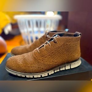 Cole Haan ZeroGrand Chukka Mens Size 7 Wool Stitchlite C30708 Brown Casual Shoes